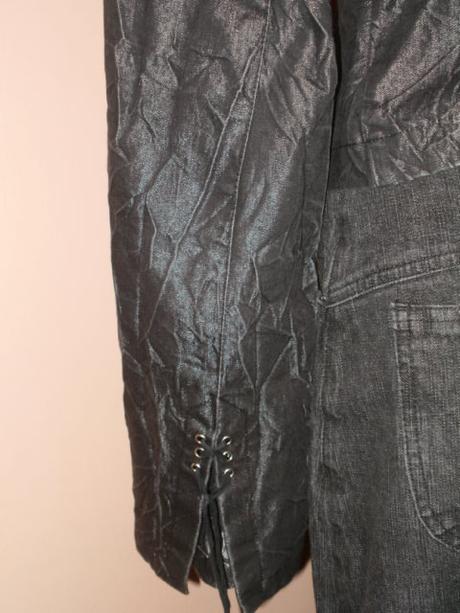 Čierne riflové sako, l