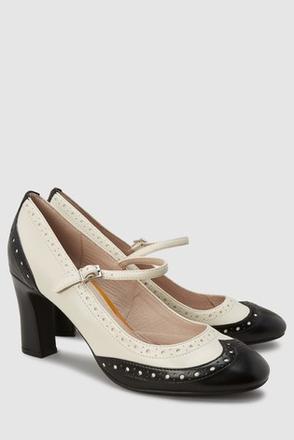 Kožené dvojfarebné lodičky, next,41