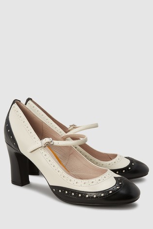 Kožené dvojfarebné lodičky, next,41