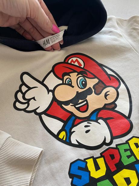 Mikina super mario, h&m,110
