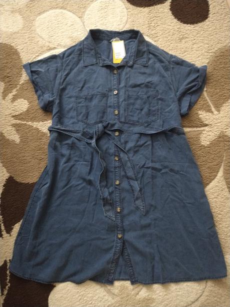 Riflové šaty, h&m,50 / xxl