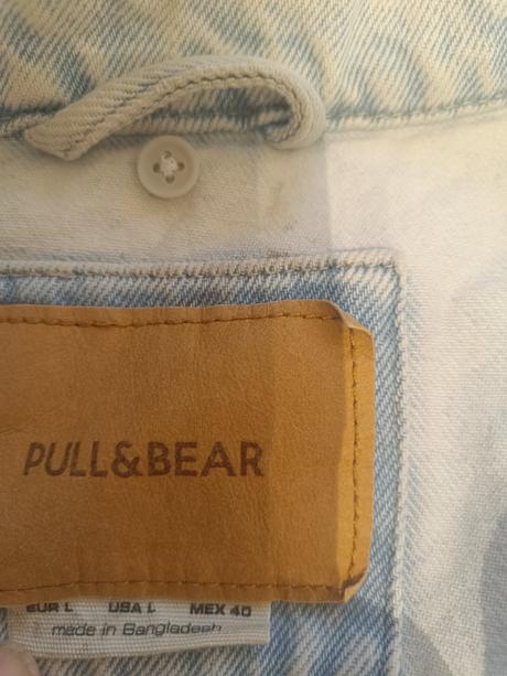 Pánska riflová bunda, pull&bear,l