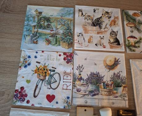 Štartovacia súprava na decoupage, servítky, 