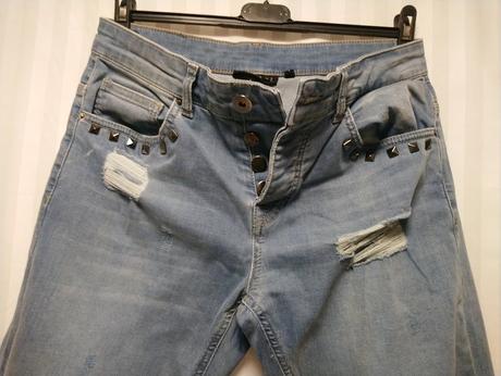 Dámske elastické rifle, couture, s