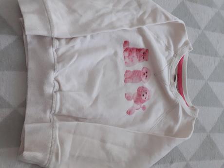 Biely pulover s obrazkom pre dievca, next,110