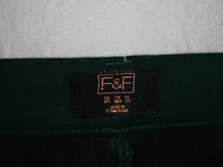 Smaragdovozelené džegínsy, f&f,s