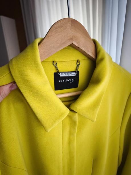 Jedinečný jarný zelenožltý kabát orsay top stav,, orsay,l