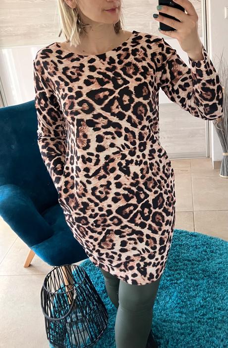 Dámske leopardie mini šaty, l / m / s / xl