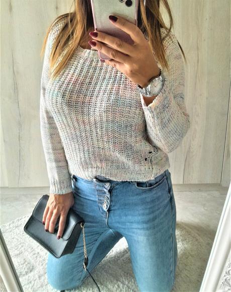 Melírový svetrík-l, l