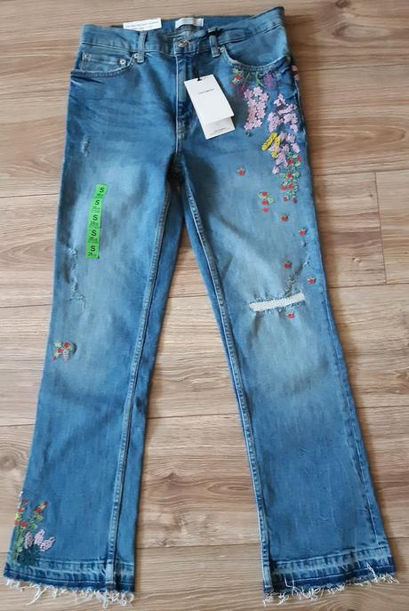 Zara vyšívané rifle č. 36, zara,36