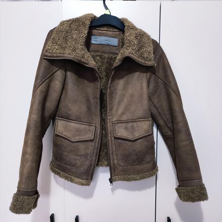 Kožušinová bunda, zara,s