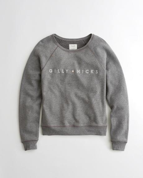 Siva mikinka gilly hicks vel.s, abercrombie&fitch,s