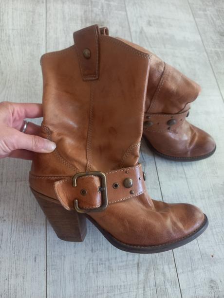Kožené čižmy kozačky river island 39, river island,39