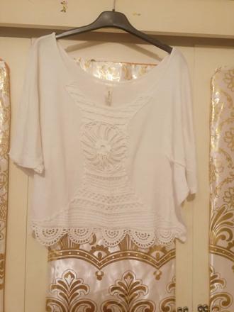 Oversize tričko s madeirou, xl
