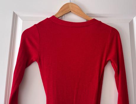 Sexy červený sveter/top, fashion nova, xs/34, xs