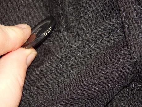 Luxusný čierny prechodný kabát, s