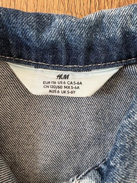 Riflová bunda h&m 116, h&m,116