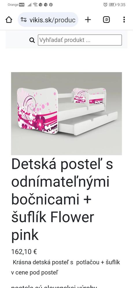 Detský nábytok, posteľ, skriňa, 