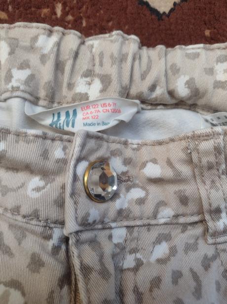 Hnedé nohavice, h&m,122