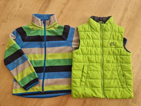 Vesta+mikina hm 110/116+ ciapka,nakrcnik i, 110