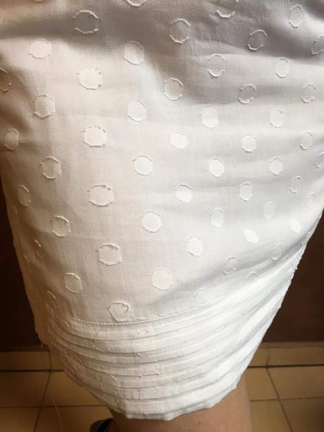 Biela letná sukna, s