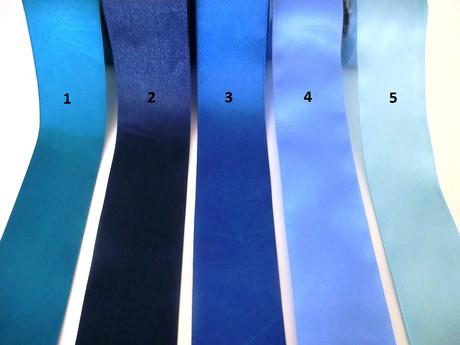 Saténové stuhy 50 mm - modré odtiene,