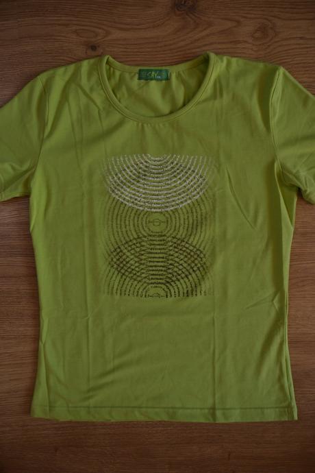 Zelené tričko s potlačou, s