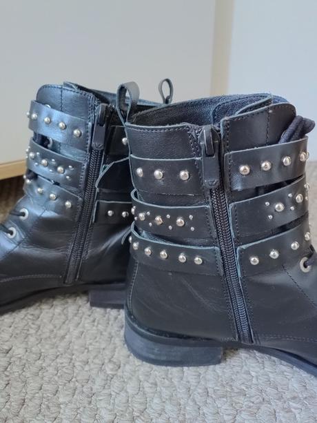 Prechodné kotníkové kožené topánky, wojas,38