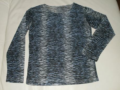 Modro-šedo-strieborné tričko, xs