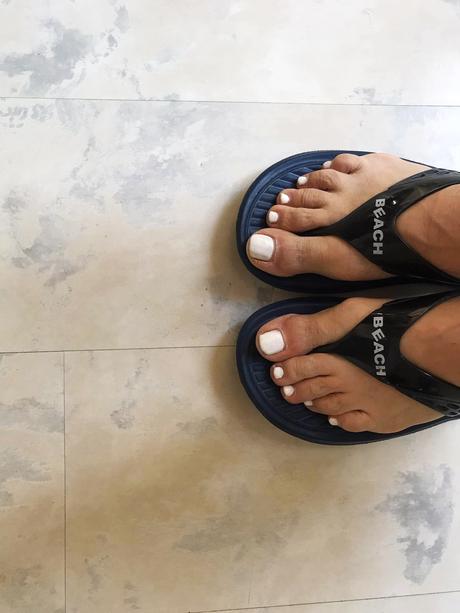 Lakové gumené plážové šlapky, 38