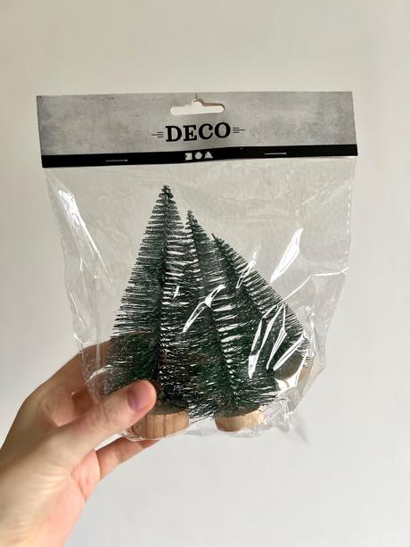 Dekoratívne stromčeky pre vianočnú výzdobu, 3 ks,