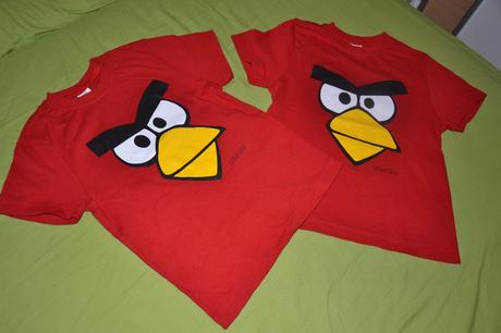 Sytocervene bavlnene nenosene tricko angry birds, 104