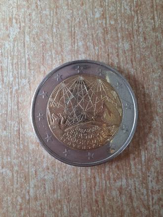 Minca 2 euro pamätná erasmus slovensko 2022, 