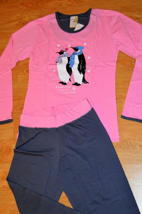 Dámske pyžamko tučniačik, clematis,s