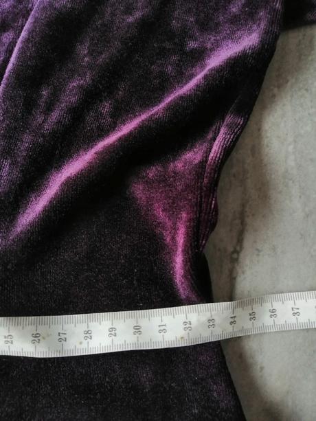 Fialové zamatové šaty jitex, v164, 14-16r, 164