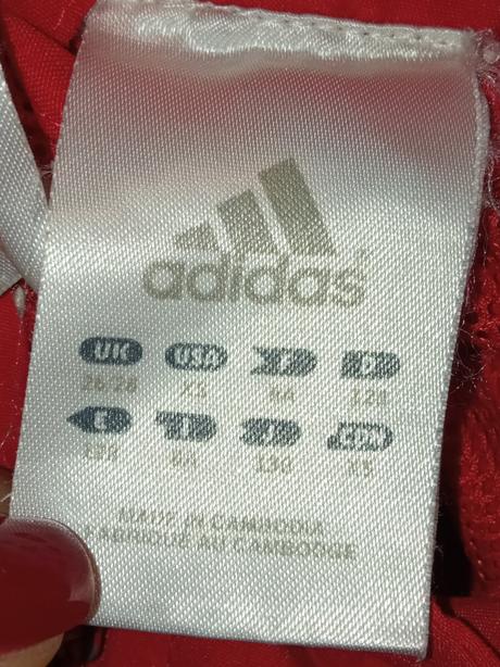 Červená šušťáková vetrovka adidas veľk.128, adidas,128
