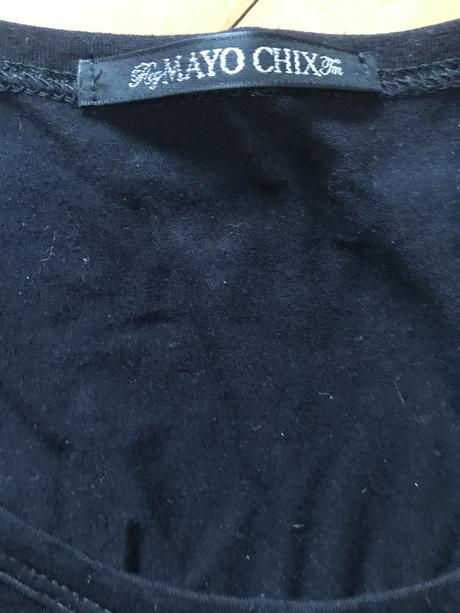 Čierne tričko mayo chix, mayo chix,m