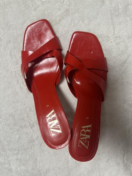 Červené sandálky zn. zara, zara,40