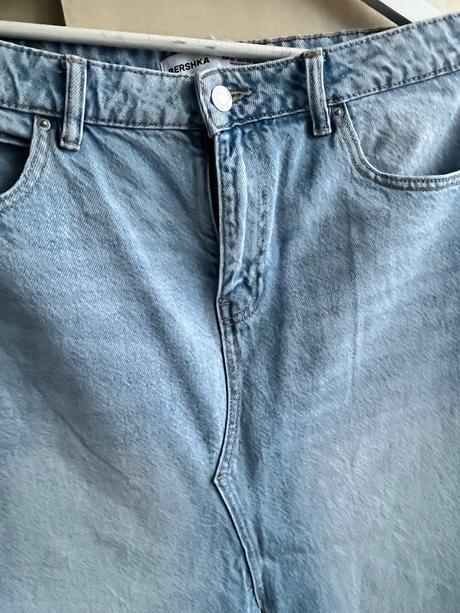 Bershka rifľová sukňa, bershka,l