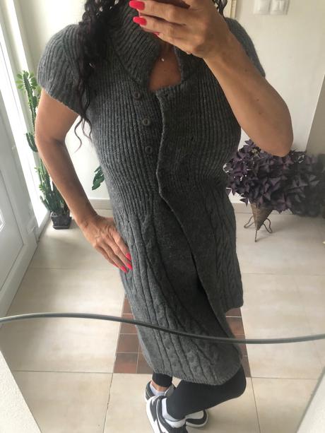 Zara predĺžený pletený svetrík/ vesta m, zara,m