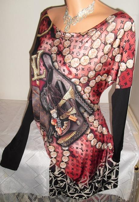 Asymetricka luxusna motylia tunika, s