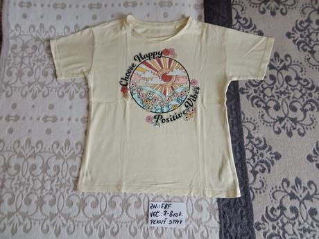 Dievč. tričko s krátkym rukávom zn.f&f veľ.7-8rok., f&f,122