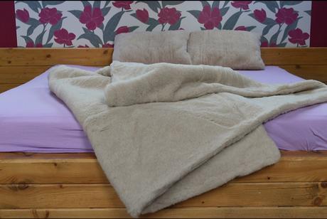 Merino ovcie runo deka - perina/vankus, šírka (cm): 90,dĺžka (cm): 190