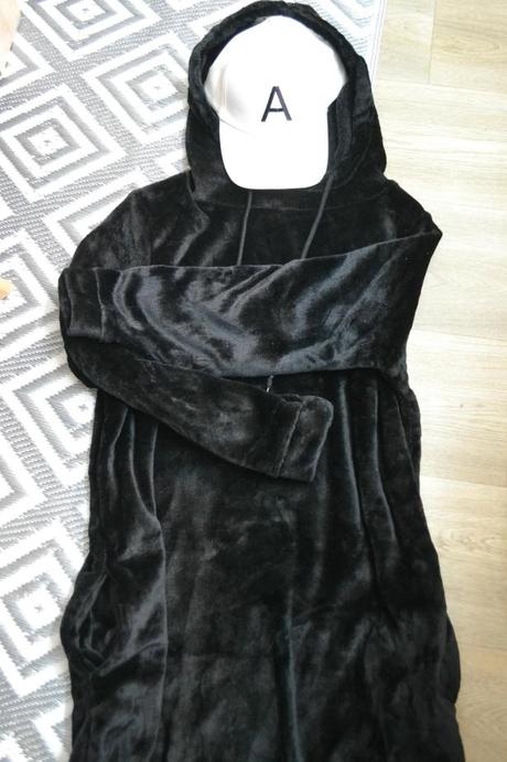 Oversize midi mikino kabát s vačkami, m