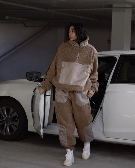 Teddy bunda s veľkým vreckom, h&m,xs