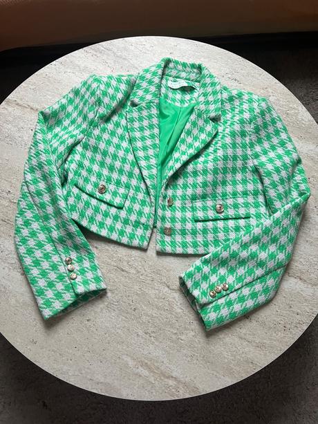 Krásne zelené sako - kratšie, amisu,l