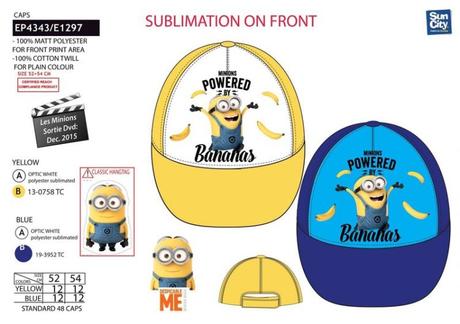 Chlapčenská šiltovka mimoni - 2 farby., 50 / 56