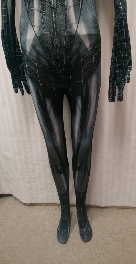 Kostým spider woman čierny, overal, xs, s, m, 