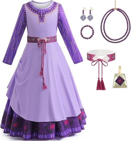 6-dielny kostým set asha z rozprávky prianie wish, 