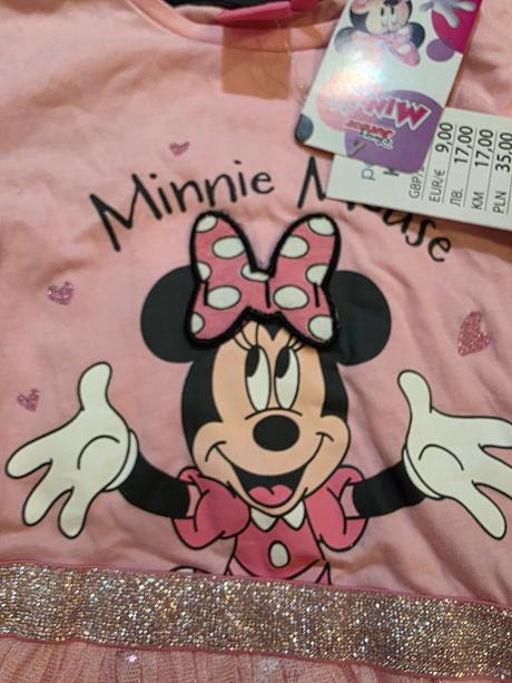 Ružové minnie šaty 122, 122